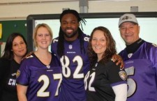 Roost 52 President Alex Franckewitz (far Right) stands with Torrey Smith and PTA officers at Chase Elementary. Alex's daughter Emily (not pictured) was beaming.
